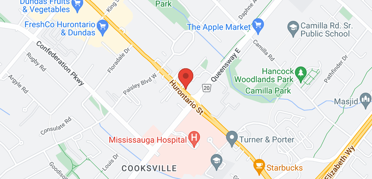 map of #16A -2325 HURONTARIO ST